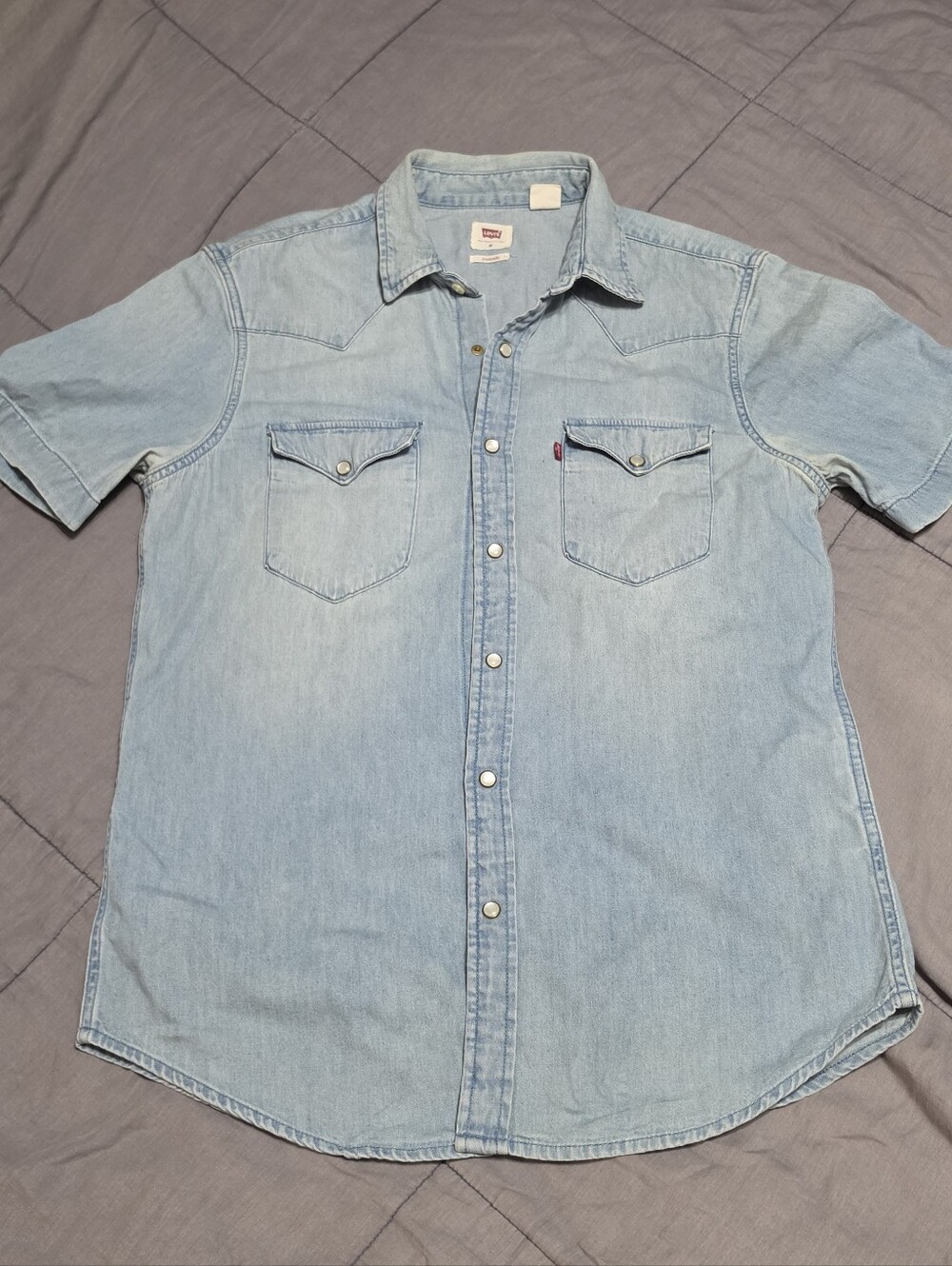 Levi's Men's Blue Denim Western Shirt MEDIUM